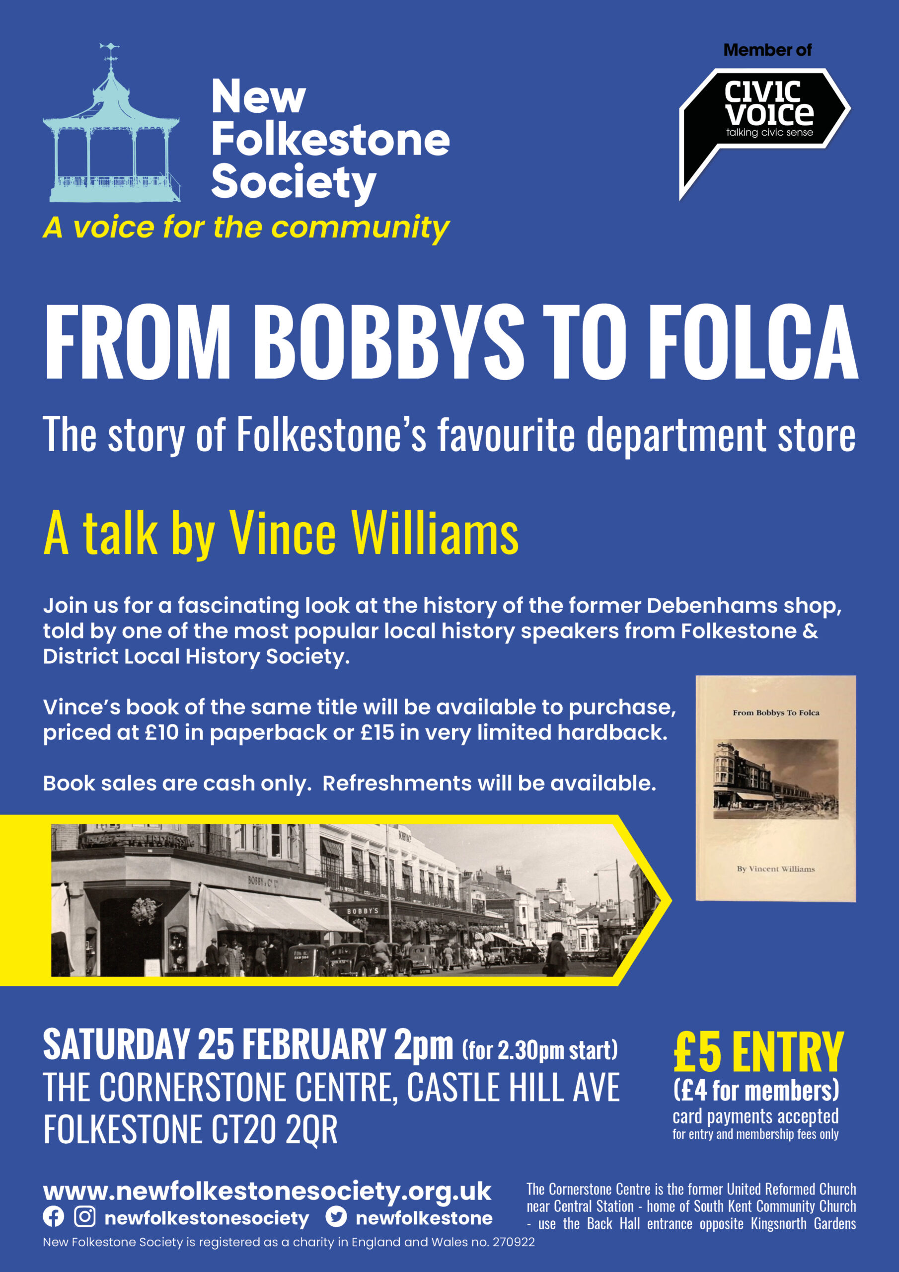 Poster for From Bobbys to Folca talk on 25 February 2023